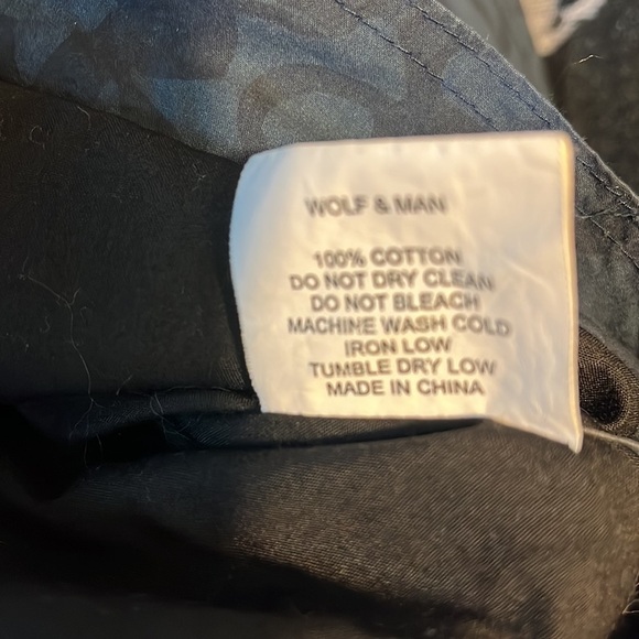 Wolf & Man blue/light blue jacket w/zipper & snap pockets. Excellent condition - Picture 9 of 9